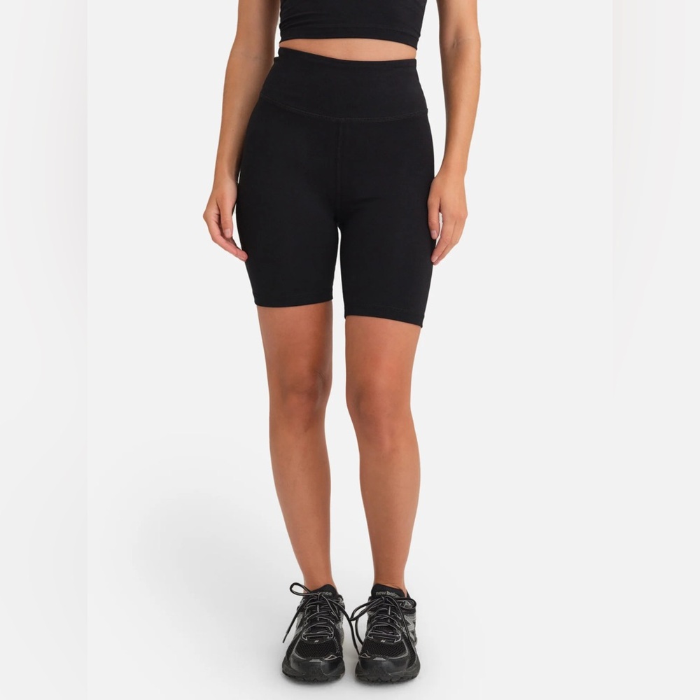MATE The Label Organic Cotton Stretch Black Biker Short Medium NWT